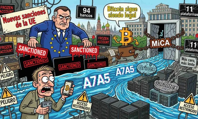 Nuevas sanciones de la UE dificultan el uso de criptomonedas para usuarios rusos