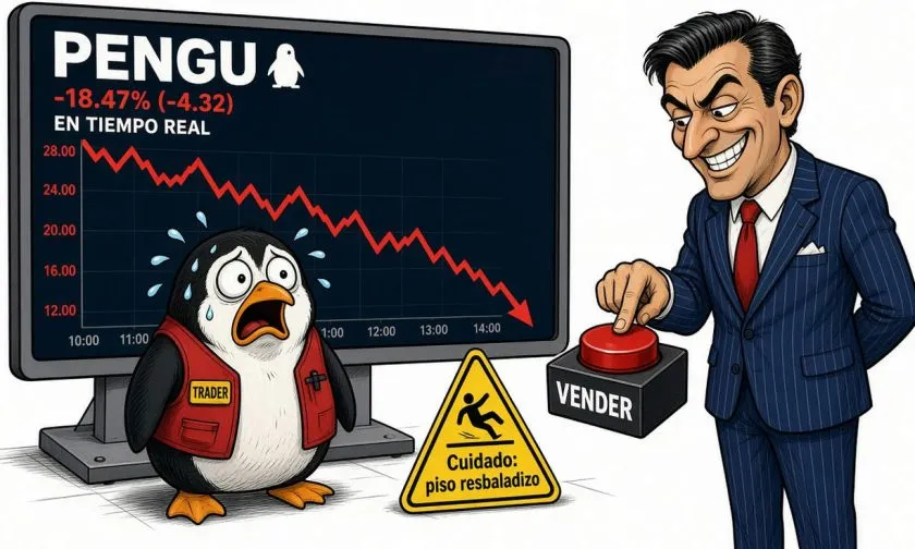 PENGU cede terreno y cotiza cerca de mínimos del día el 14 de septiembre de 2026