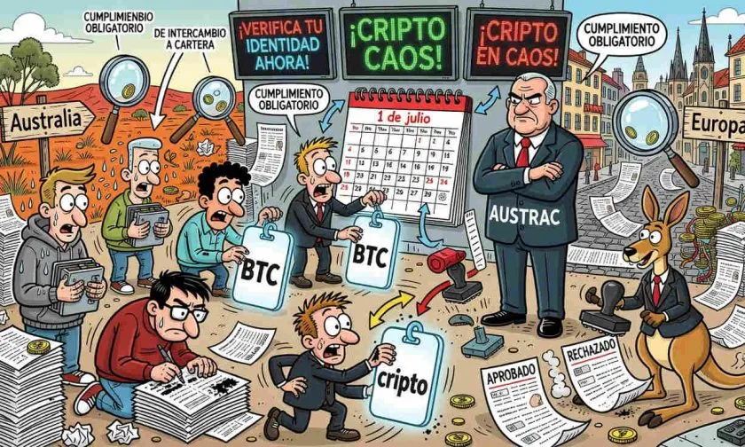 Australia activa dura regla cripto desde el 1 de julio para todas las transferencias en exchanges
