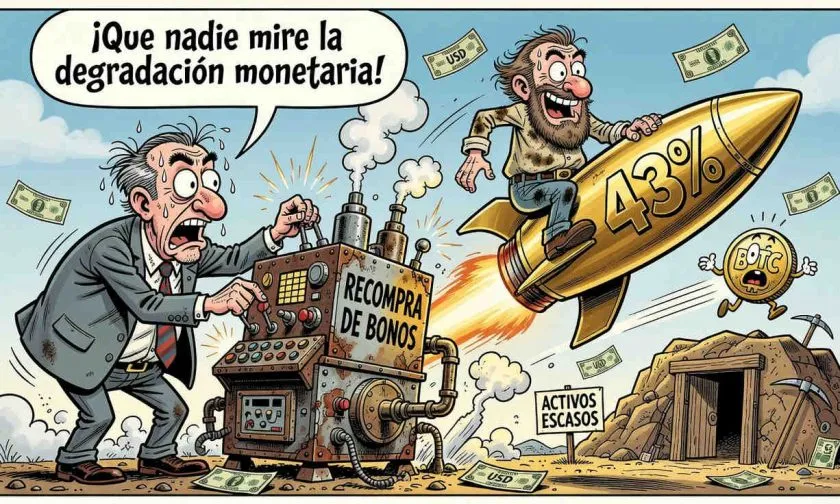 Las acciones de minería de oro suben 43% en agosto y superan a Bitcoin