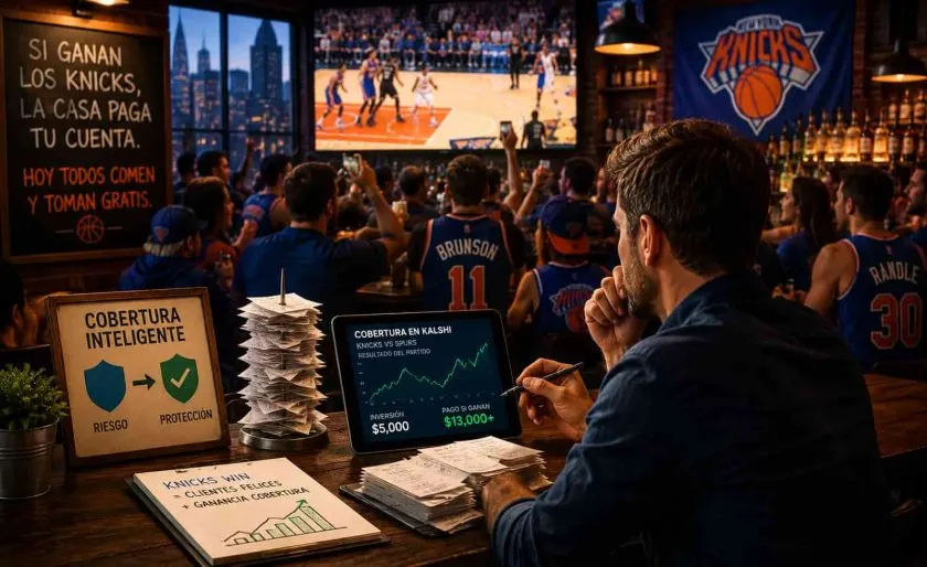 Un bar de Nueva York abre apuesta por los Knicks y Kalshi promete cubrir los costos si pierden