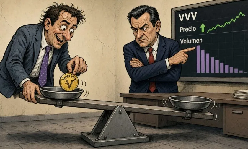Venice Token sube a $27,87 pero su volumen diario cae 55% en octubre