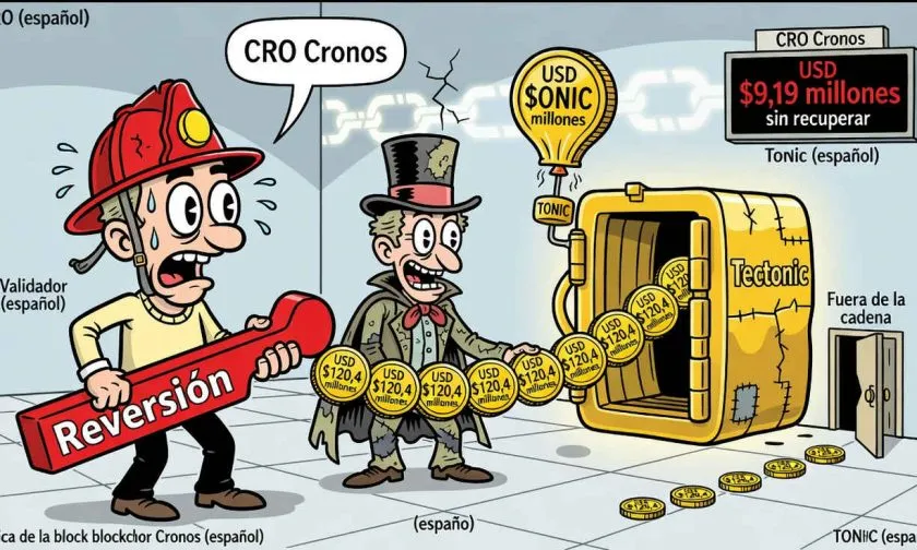 Cronos no recupera USD $9,19 millones tras exploit de Tectonic y reversión de la cadena