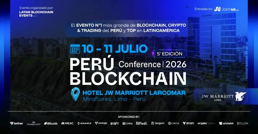 Perú Blockchain Conference 2026 celebrará su 5ta edición en la ciudad de Lima este 10 y 11 de julio