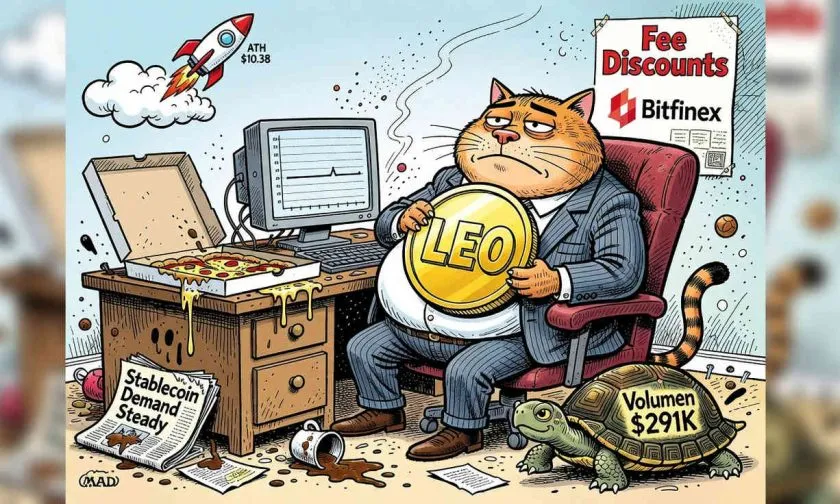 Unus Sed LEO $LEO desafía la gravedad: mantiene $9,42 mientras el volumen se desploma – 8 de julio 2026