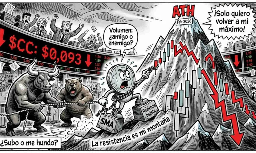 Canton ($CC) sube 6,28% pero continúa en tendencia bajista, análisis alerta