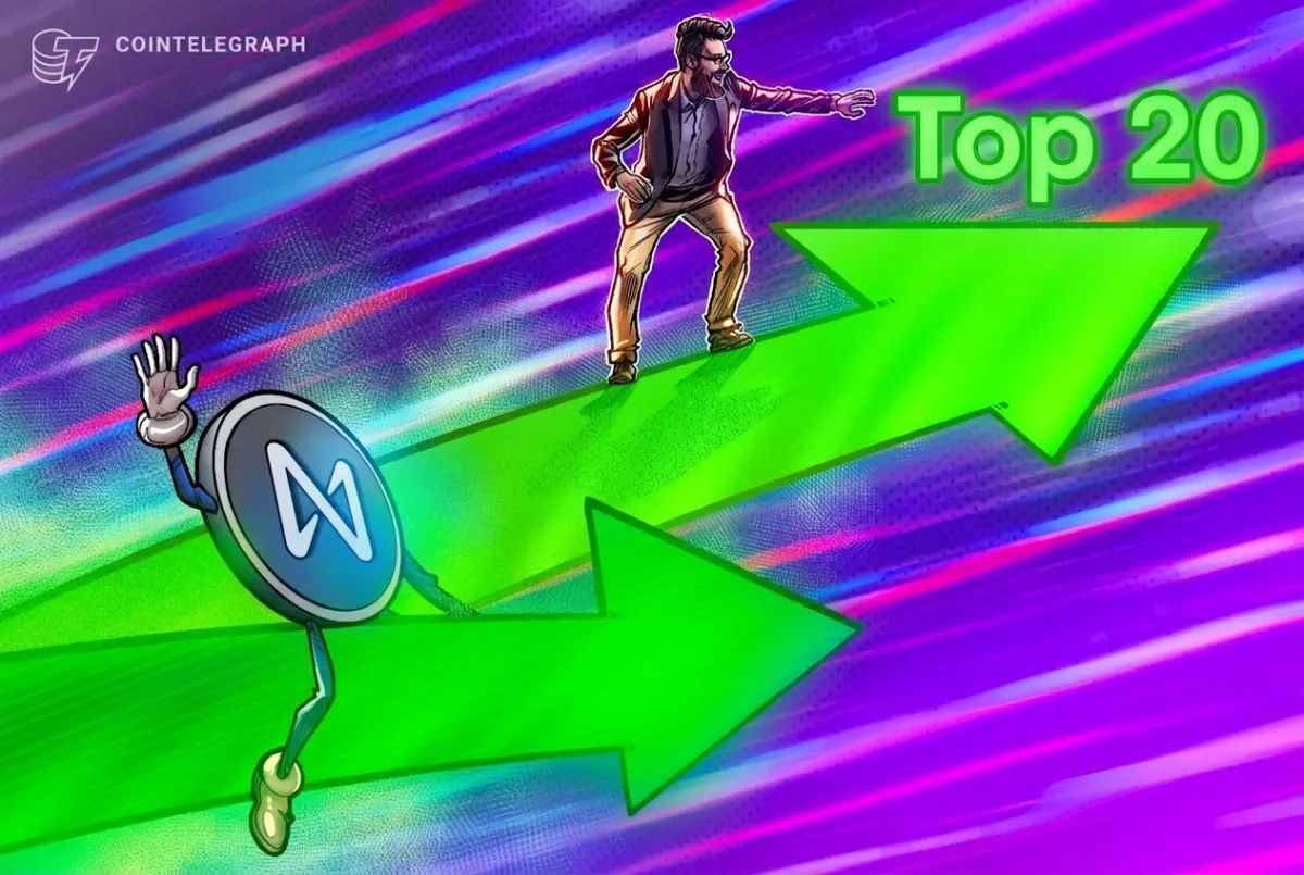 NEAR jumps into top 20 cryptocurrencies with 140% gain in 30 days