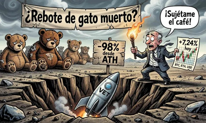 VeChain ($VET) se dispara un 7,24% y rompe la barrera psicológica de los $0,0048