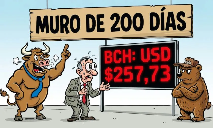Bitcoin Cash registra un leve aumento del 0,48% mientras enfrenta resistencia técnica