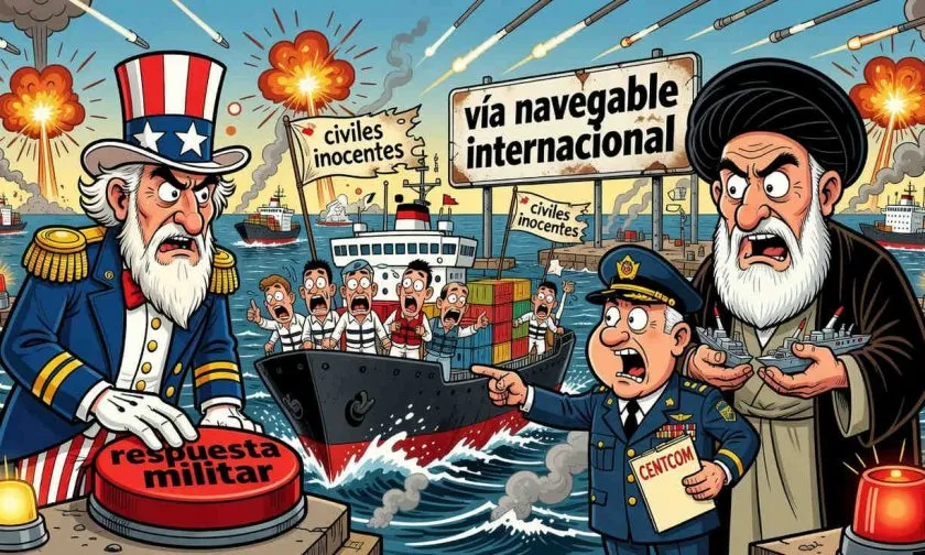 Estados Unidos inicia ataques contra Irán tras agresiones a buques comerciales, según CENTCOM