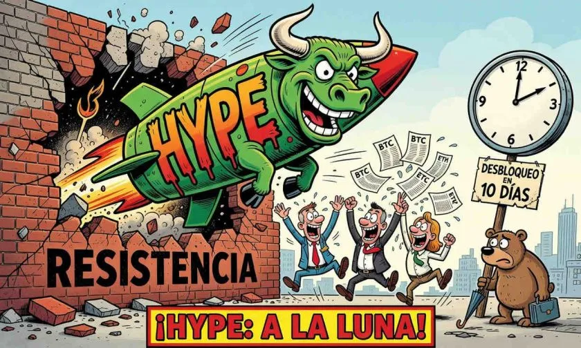 Hyperliquid (HYPE) alcanza un máximo histórico de USD $85,34 antes del desbloqueo de tokens