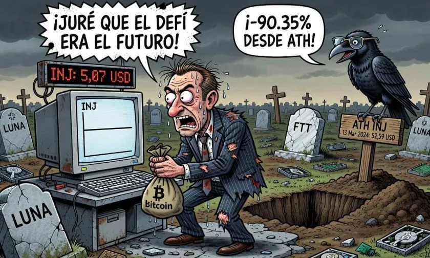 INJ se hunde un 4.13% en una jornada sin volatilidad ni compradores