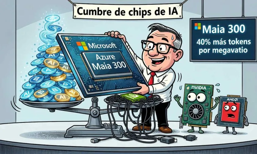 Microsoft introduce el chip Maia 300 para recortar su dependencia de Nvidia y AMD