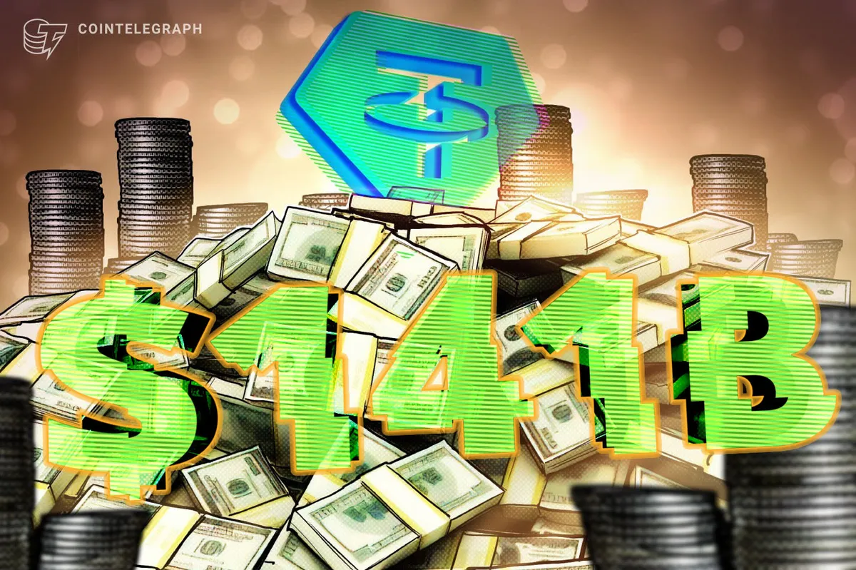 Tether reportou lucro de US$ 1,04 bilhão no primeiro trimestre, com suas reservas do Tesouro atingindo US$ 141 bilhões