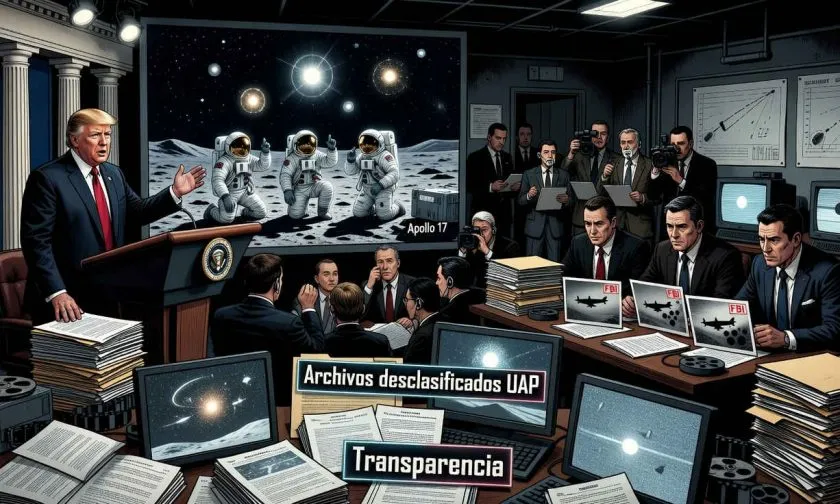 Trump publica archivos desclasificados sobre UAP con fotos de Apollo y documentos del FBI
