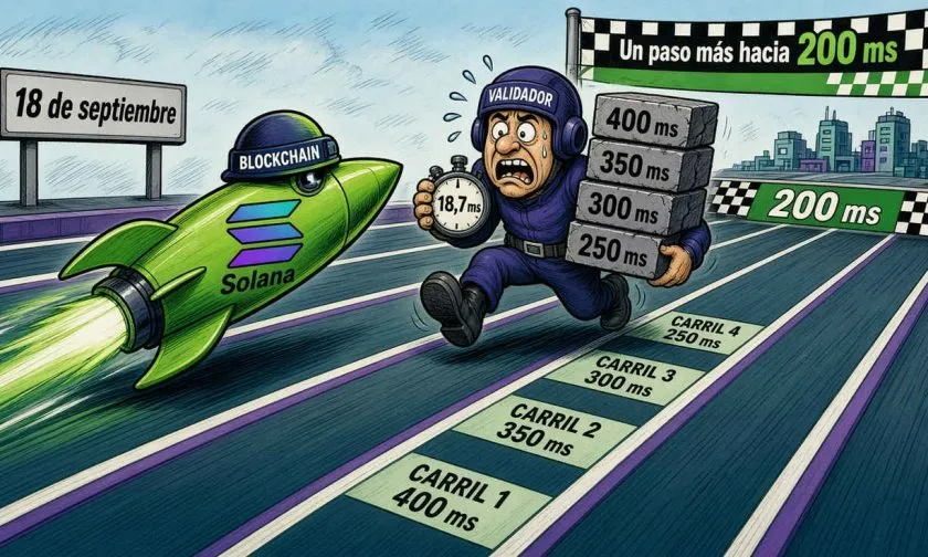 Solana implementará slots de 250 ms en mainnet para mejorar tiempos de confirmación