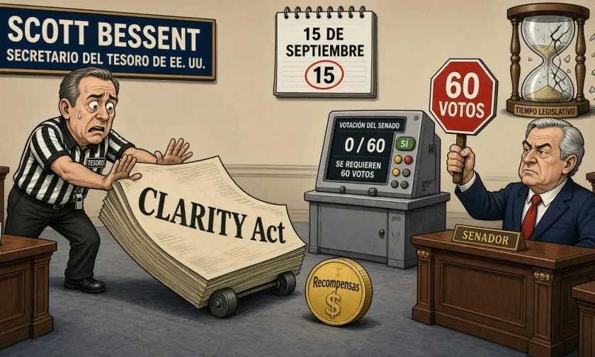 Bessent urge al Senado a aprobar la CLARITY Act ante votación crucial