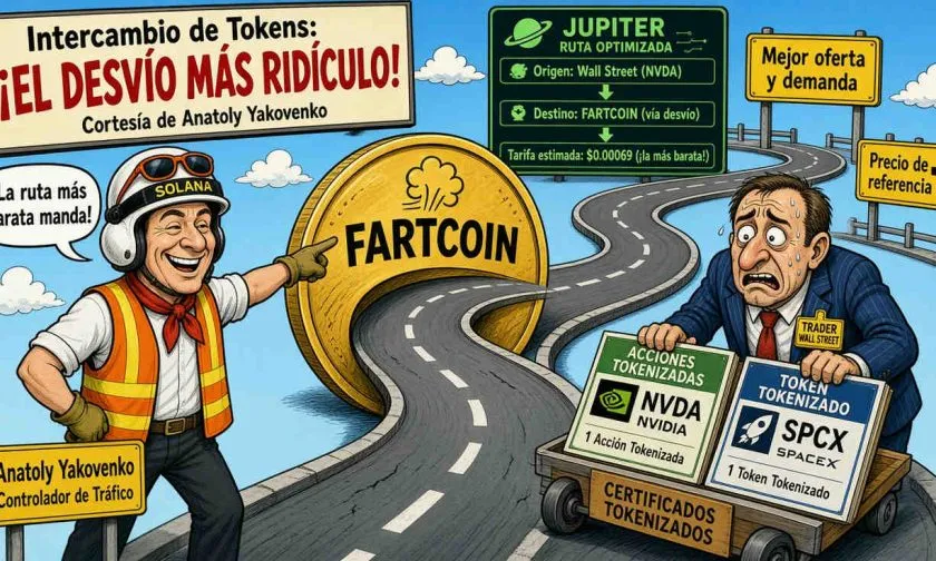 Propuesta de cofundador de Solana conecta acciones tokenizadas desde Nvidia a SpaceX vía FARTCOIN