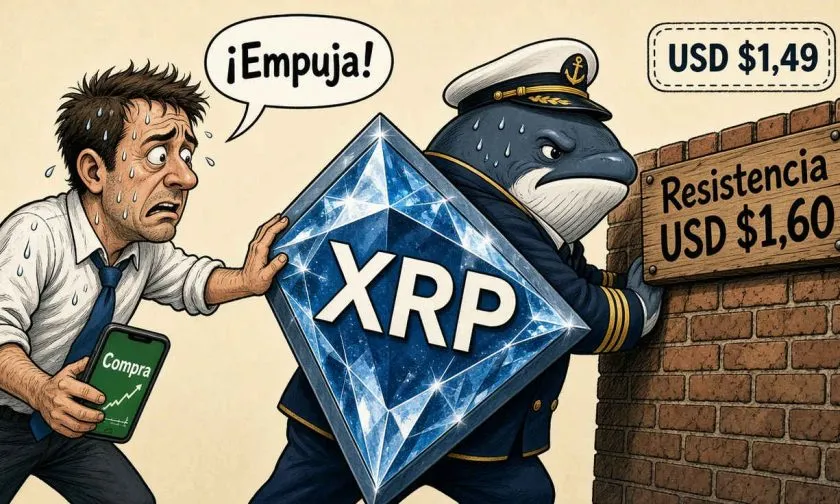 XRP enfrenta presión de ballenas y ETF en su lucha por el control del precio