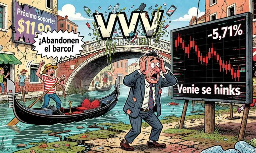 VVV se desploma un 5,71% y pone a prueba soportes clave tras perder un 38% desde máximos