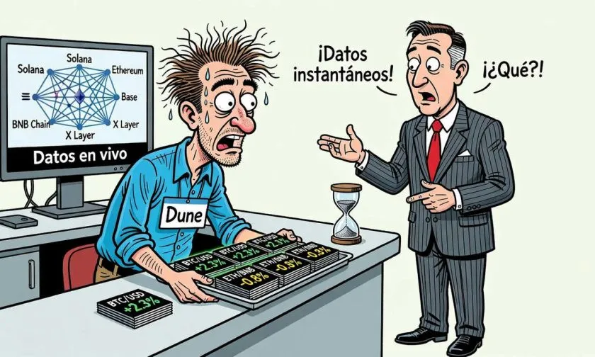 Dune despliega feeds en tiempo real para 200 recintos onchain y 12 redes