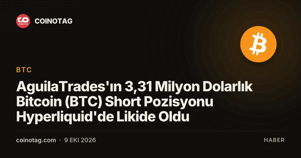 Hyperliquid'de likide olan 40 BTC'lik short pozisyonu 3,31 milyon doları buldu