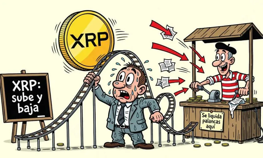 XRP se estabiliza en $1,44 tras repunte del 27 de agosto y liquidaciones