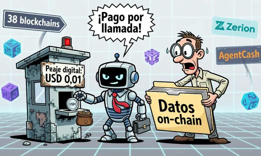 Zerion y AgentCash permiten a los agentes de IA pagar por datos con USDC