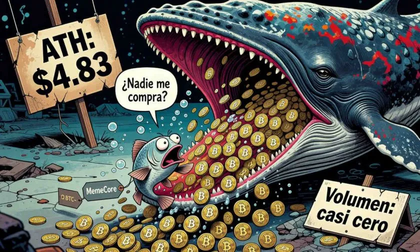 MemeCore ($M) alcanza mínimos de 7 días con caída del 0.35% y dudas sobre su futuro