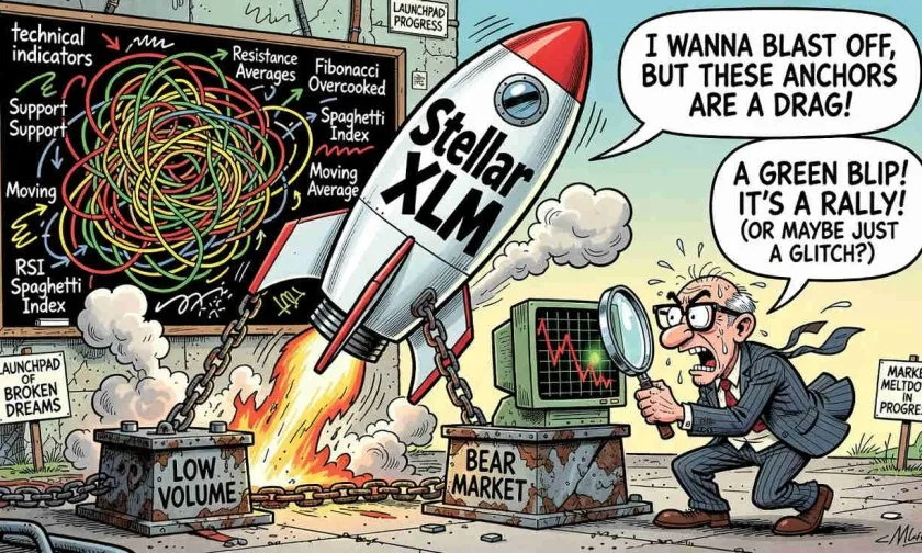 Stellar ($XLM) se aferra a los $0,19 mientras el volumen colapsa un 66%