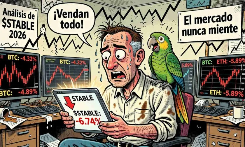 Stable se desploma un 6.74% y el volumen se evapora: ¿se avecina una caída al soporte de $0.030?