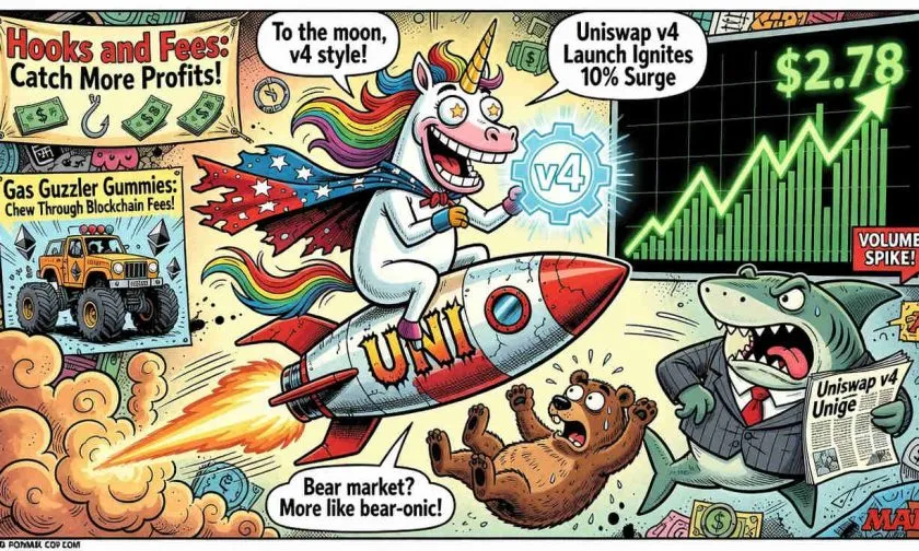 UNI se dispara un 9.78% tras el lanzamiento de Uniswap v4: ¿se avecina un cambio de tendencia?
