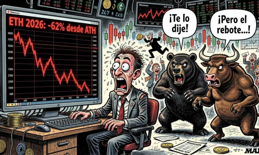 ETH lucha por mantener los USD $1.880 con un volumen un 58% inferior al promedio