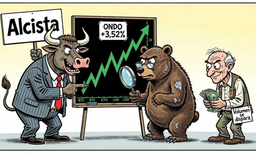 Ondo (ONDO) avanza un 3,52% y desafía niveles técnicos a pesar de la caída de BTC