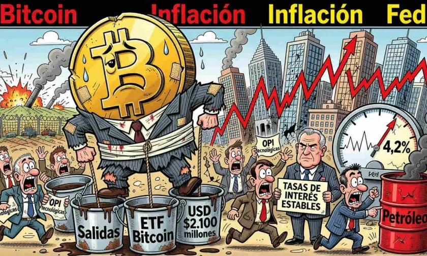 ETF de Bitcoin pierden USD $2.100 millones en junio mientras crece la presión sobre el precio