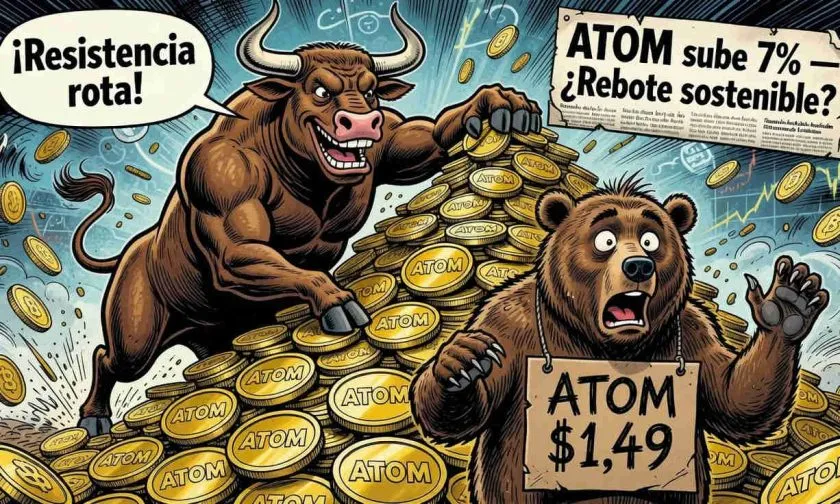 Cosmos (ATOM) rebota un 7% y desafía la tendencia bajista de tres meses