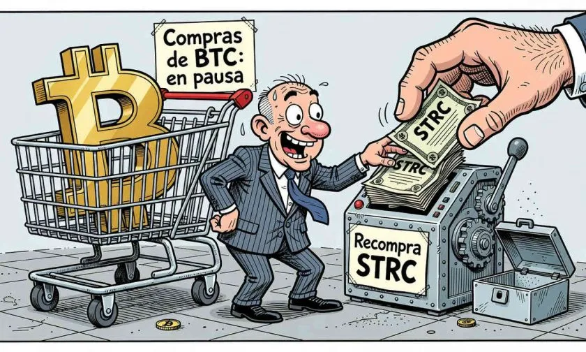 Strategy pausa sus compras de Bitcoin y gasta USD $205 millones en STRC