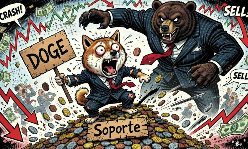 DOGE al borde del colapso: el precio de Dogecoin toca zonas no vistas desde 2024