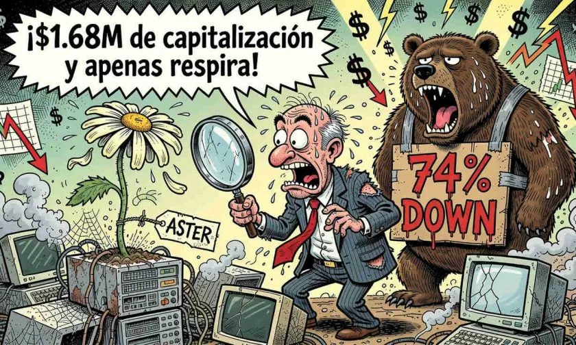 Aster se desangra un 74% desde su máximo histórico mientras el volumen colapsa