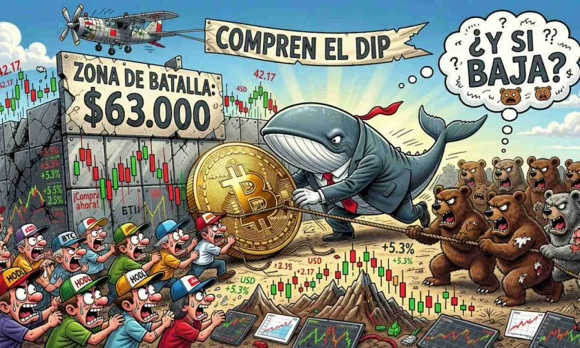 Bitcoin en $63.000: acumulación de 515.000 BTC marca un punto crítico
