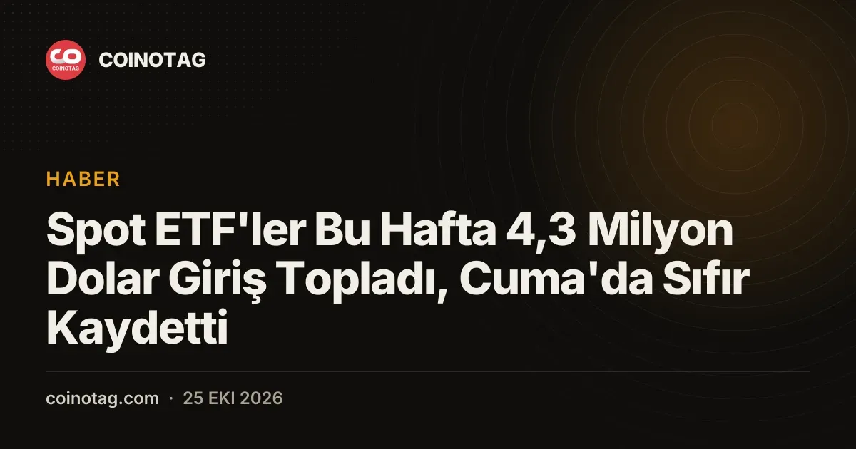 Spot xrp etf akislari 4,3 milyon dolarda sinirli kaldi