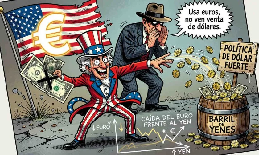 Tesoro de EE. UU. usa euros para comprar yenes: estrategia para no debilitar al dólar