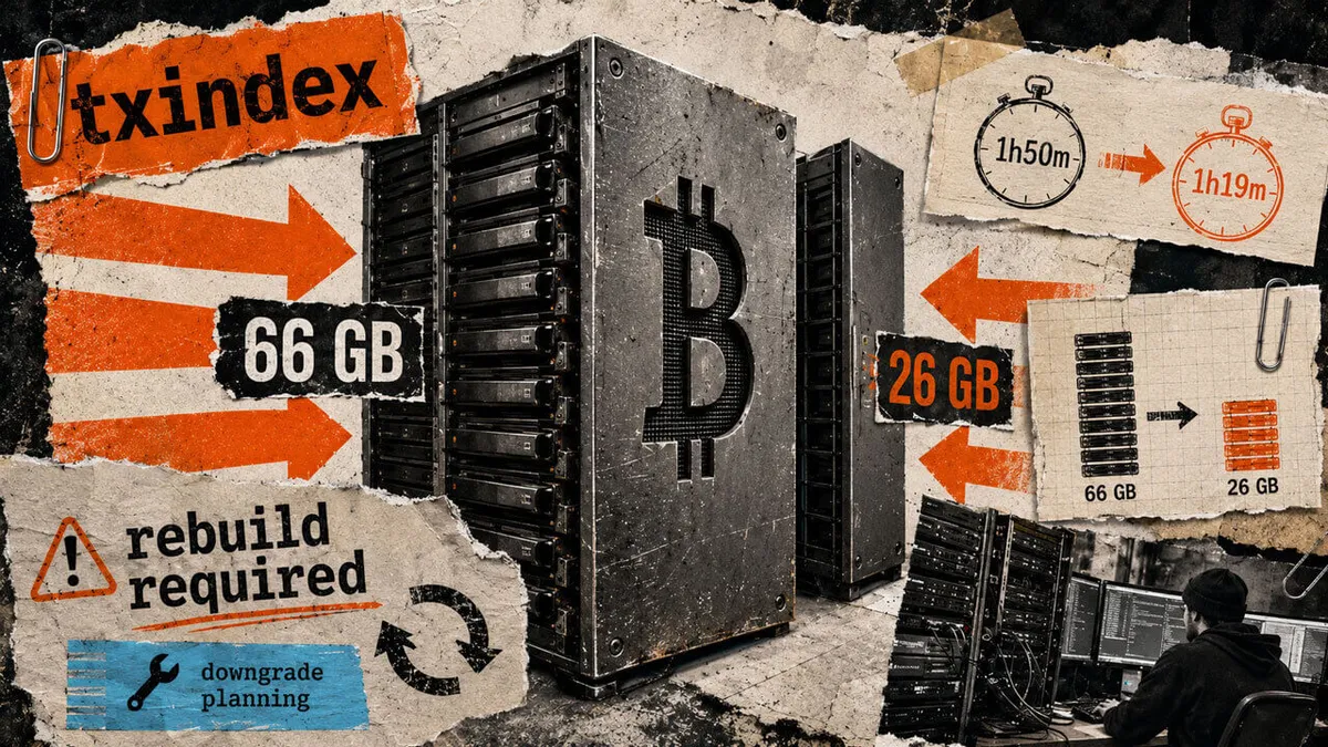 Bitcoin node database reduced by 40 GB, requires rebuild for savings