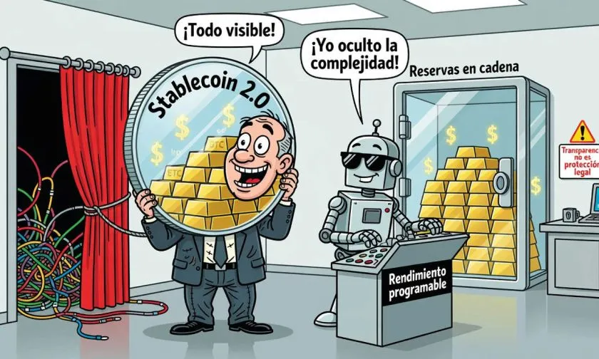 Reeve Collins propone stablecoin 2.0 con reservas visibles en blockchain