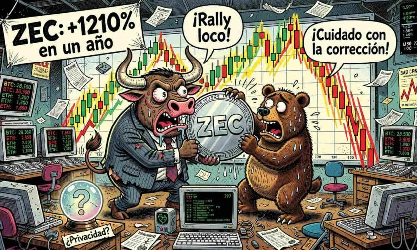Zcash (ZEC) avanza 1.210% en un año, busca consolidar en USD $600
