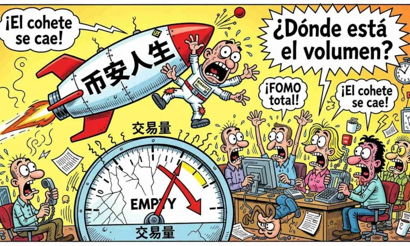 币安人生 se consolida tras un alza de 1.332% y un volumen que se desploma un 70%