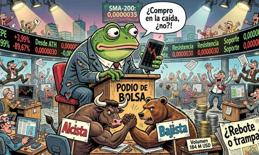 Pepe (PEPE) rebota 3,99% el 02-08-2026: la resistencia de 0,0000030 define el próximo movimiento