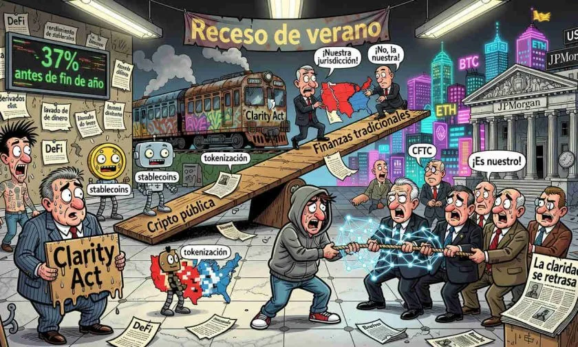 JPMorgan advierte que el estancamiento de la Ley CLARITY amenaza el futuro cripto