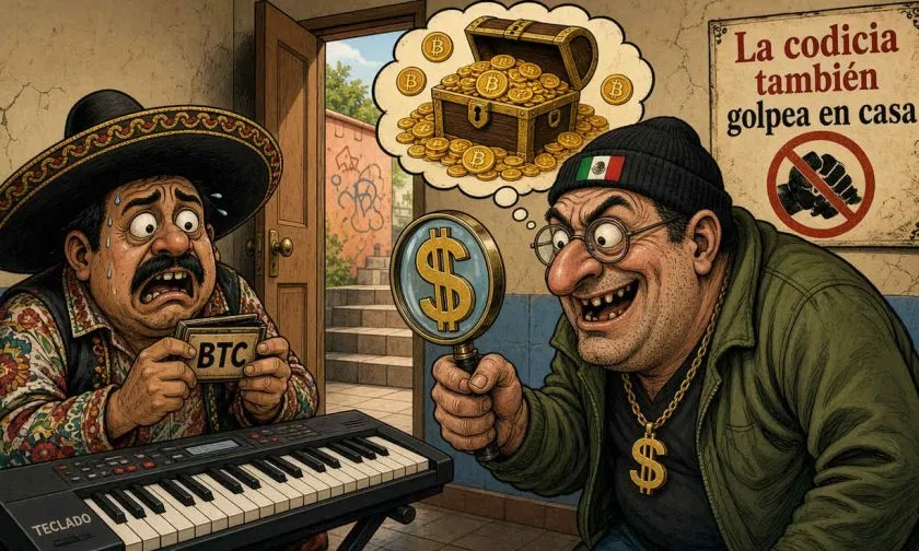 Asesinato de músico mexicano y su familia vinculado a búsqueda de cold wallet con Bitcoin