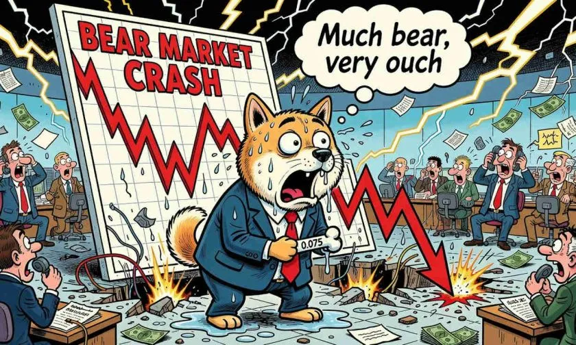 Dogecoin ($DOGE) se aferra a los $0,075 en medio de una tendencia bajista acelerada